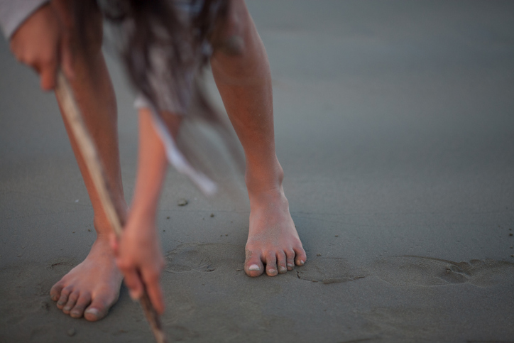 Drawing in the sand